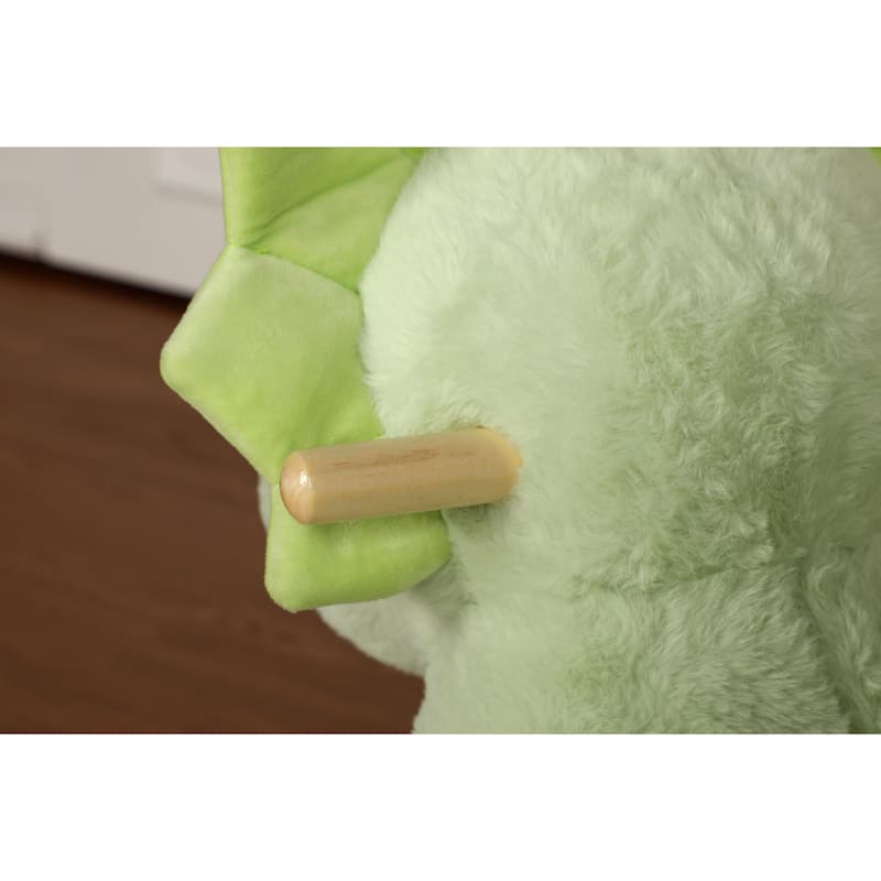 Kids Ride-On Rocking Horse Toy with Lullaby Song, Rocking Toy with Hand Puppets & Safety Belt