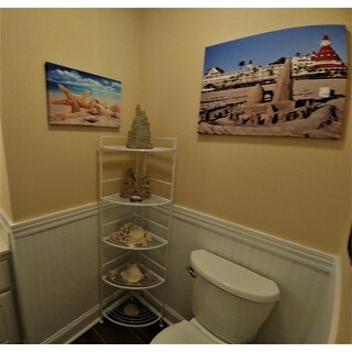 Porch & Den Ferdinand Metal 13.75 x 58-inch 5-tier Folding Corner Shelf