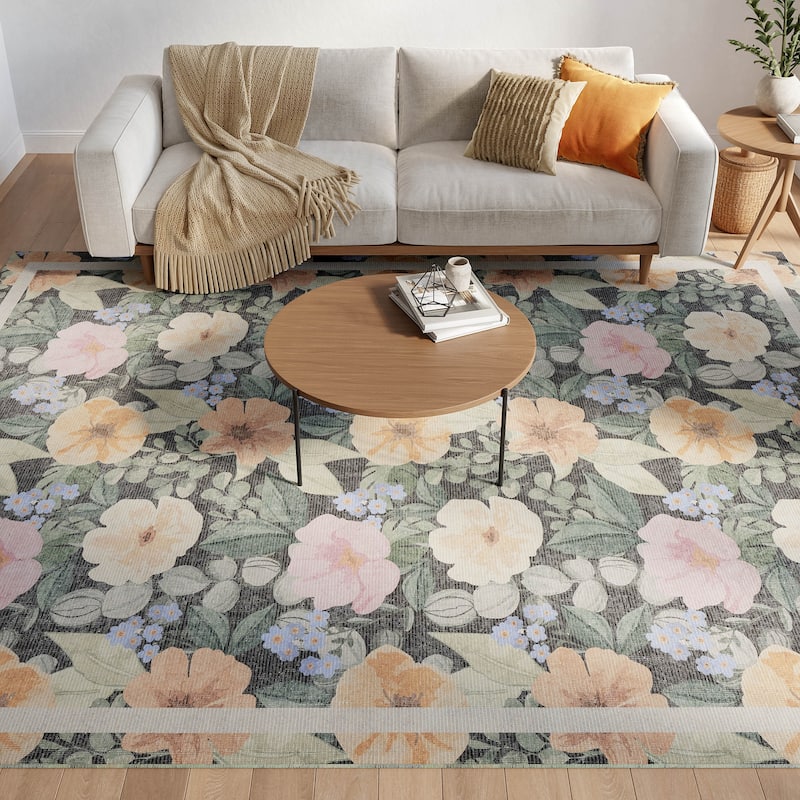 Nourison Botanical Washables Indoor only Floral Area Rug