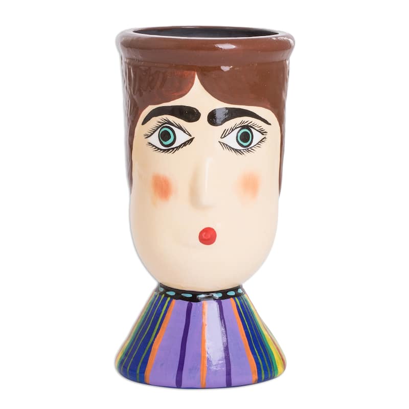 Novica Handmade San Felipes Giant Ceramic Flower Pot