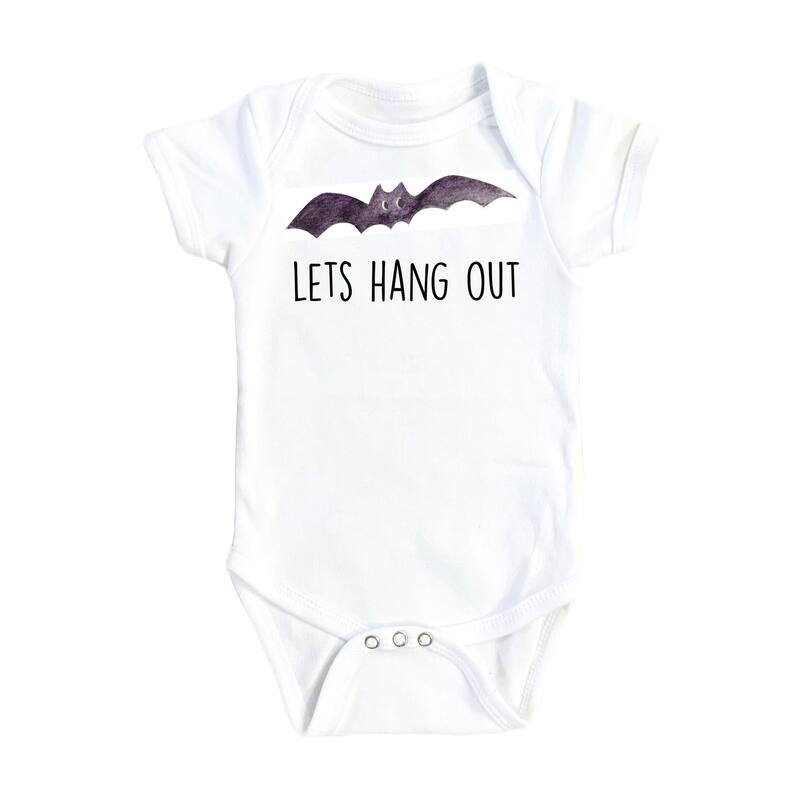 Bat Hang Out - Baby Boy Girl Clothes Infant Bodysuit Funny Cute Newborn - White - 3-6M