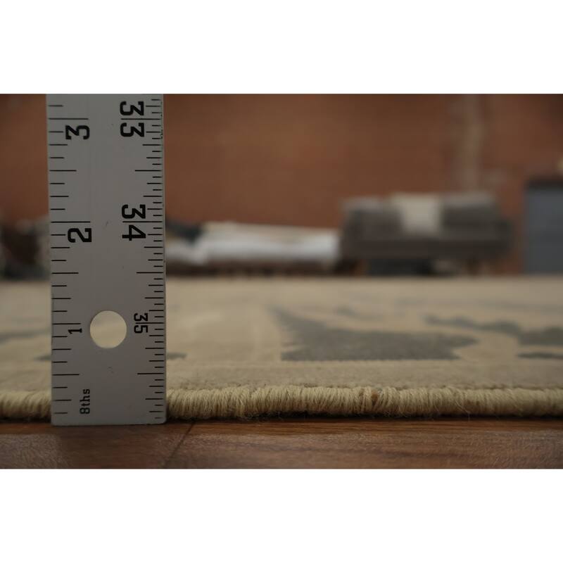 Hand Knotted Oriental 100% Wool Carpet Traditional All-Over Brown Ziegler Area Rug - 14' 9'' X 9' 11''