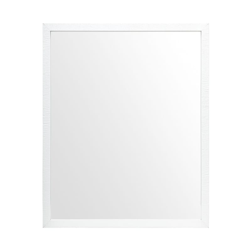 HomeRoots 32" White Framed Bathroom Vanity Mirror - 25.50 in. x 31.50 in. x 1.75 in.