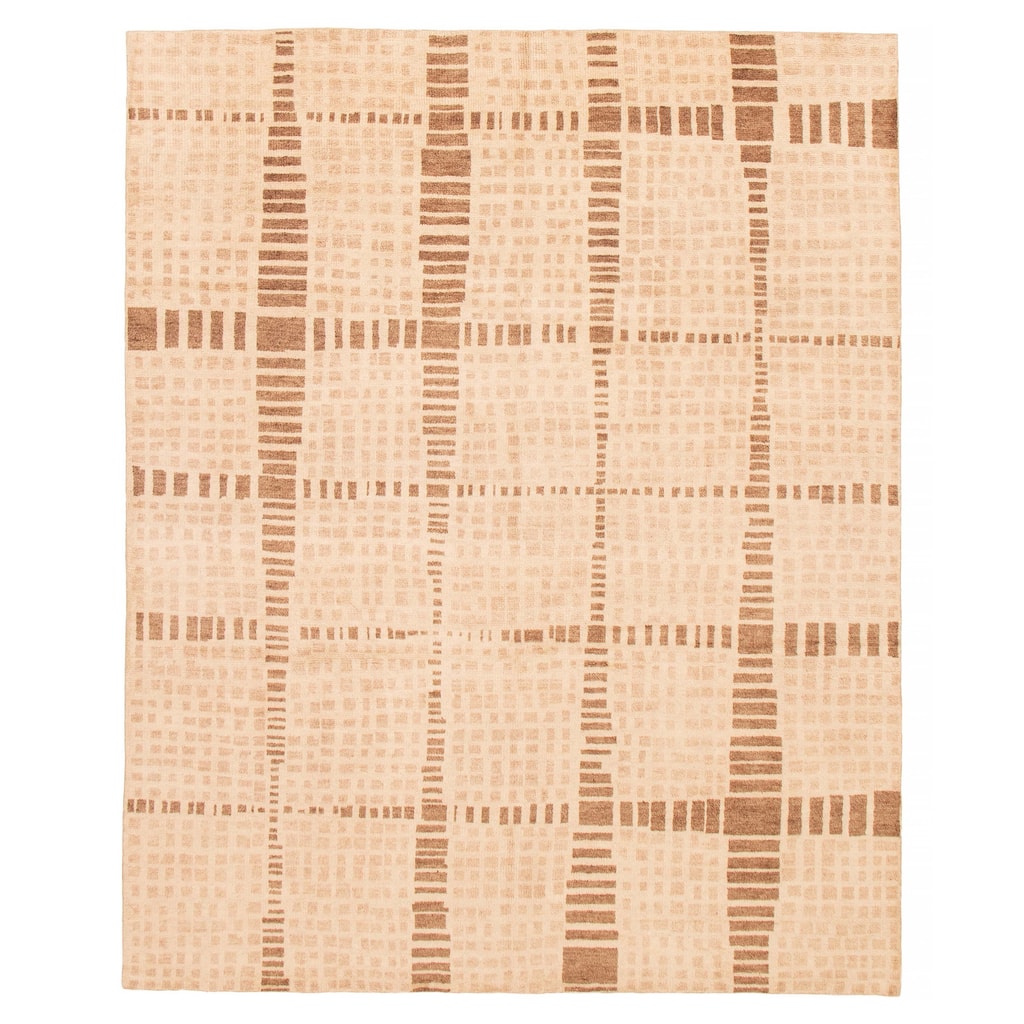 ECARPETGALLERY Hand-knotted Tangier Ivory Wool Rug - 8'0 x 10'1