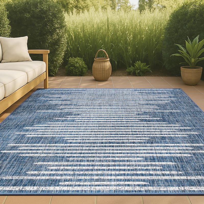 JONATHAN Y Colonia Berber Stripe Geometric Indoor/Outdoor Area Rug