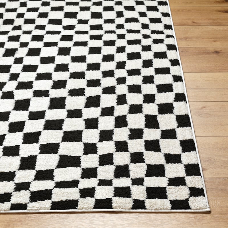 Livabliss Freud Optical Illusion Checkered Area Rug