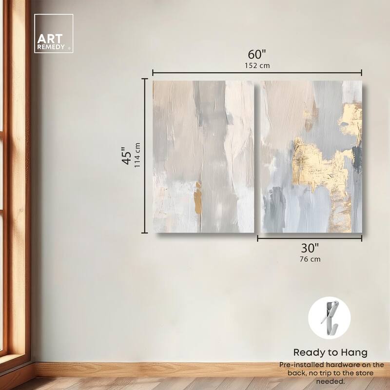 Gilded Driftwood I Canvas Set of 2 by Art Remedy, Gallery Wrapped
