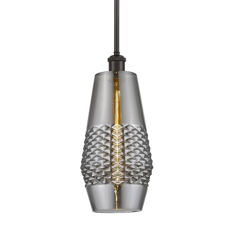 Innovations Lighting 516-1S-17-7 Windham Pendant Windham 7" Wide Mini - Oil Rubbed Bronze / Smoked