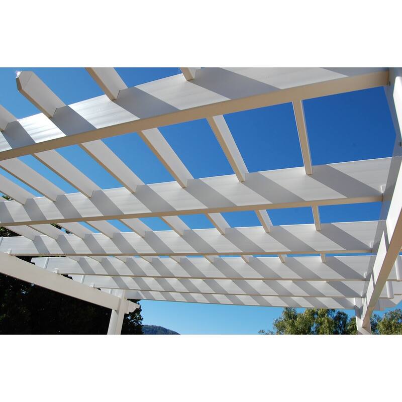 DuraTrel Queensbrook White Vinyl Pergola