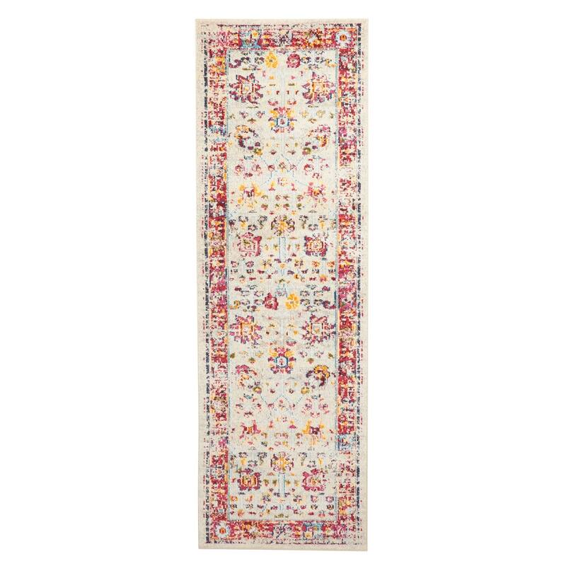 ECARPETGALLERY Machine Made Jasmine Ivory Area Rug - Ivory - 2'8 x 8'2