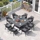 preview thumbnail 14 of 13, PURPLE LEAF PE Rattan Outdoor Dining Set with Aluminum Frame