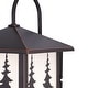 preview thumbnail 11 of 10, VAXCEL Yosemite 12.5 in. H 1-Light Burnished Bronze Rustic Tree Outdoor Wall Sconce, Steel, White Tiffany Glass Shade