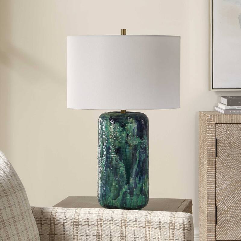 Uttermost Out Of The Blue Table Lamp - 16.00" W x 26.00" H x 16.00" D