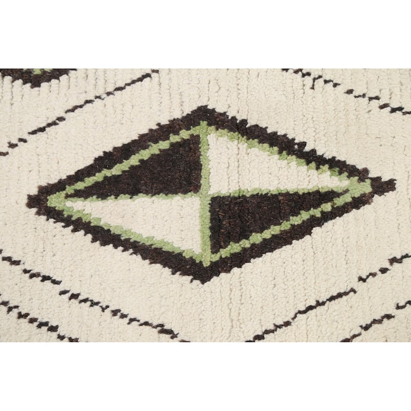 Modern Vegetable Dye Oriental Moroccan Berber Area Rug Wool Handmade - 5'9" x 9'3"