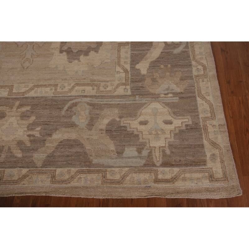 Oushak Oriental Area Rug Turkish Hand-Knotted Wool Carpet - 9'0" x 11'8"