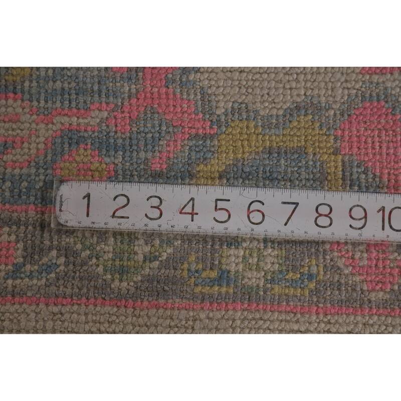 Hand Knotted Oriental 100% Wool Carpet Transitional All-Over Beige & Ivories Oushak Area Rug - 10' 7'' X 8' 4''