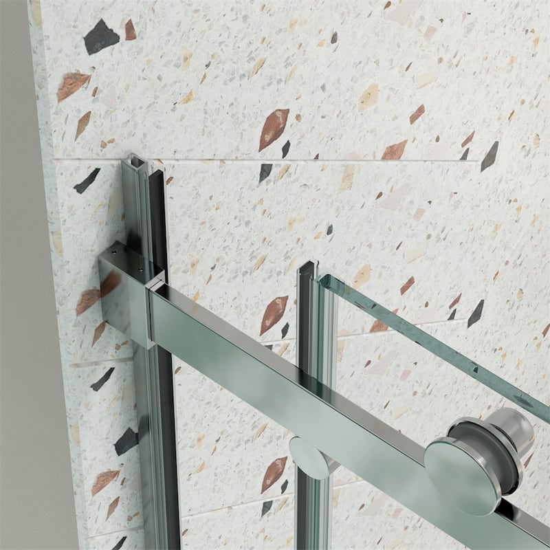 Bathroom Glass Shower Sliding Door with 5/16" Tempered Glass