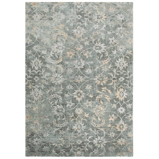 Alora Decor Radiant Modern Hand Knotted New Zealand Wool Floral Rug