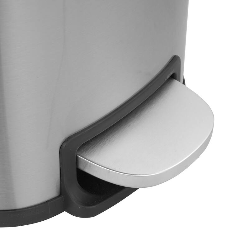 Innovaze 13 Gal./50 Liter Slim Stainless Steel Step-on Trash Can for Kitchen