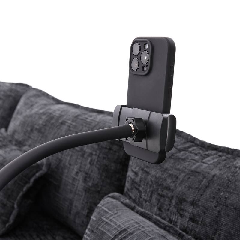 Modern Chenille Chaise Couch L-shaped Sectional Sofa with Storage Ottoman, Phone Holder, USB/Type-C Ports and Side Pockets