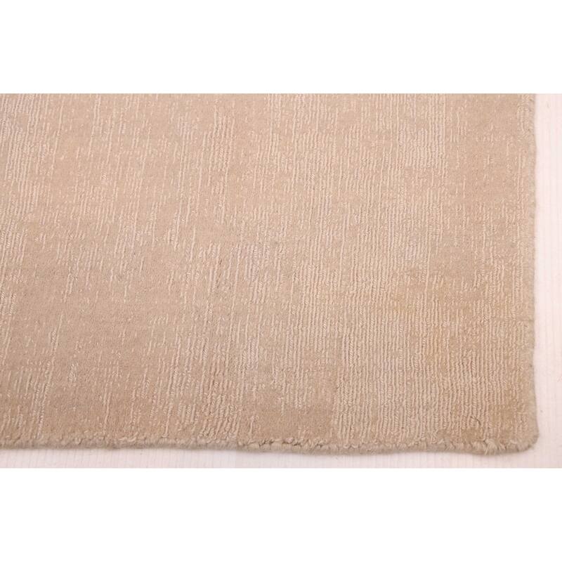 ECARPETGALLERY Hand Loomed Kashkuli Gabbeh Light Khaki Wool Rug - 8'7 x 11'8