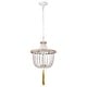 preview thumbnail 4 of 9, Sabina 14 Inch Bohemian Style Antique White Pendant Chandelier 3-Light