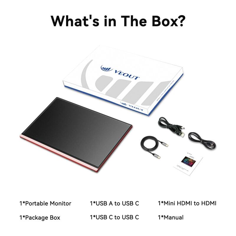 16 Inch Portable Monitor, 1920x1200P IPS Laptop Screen