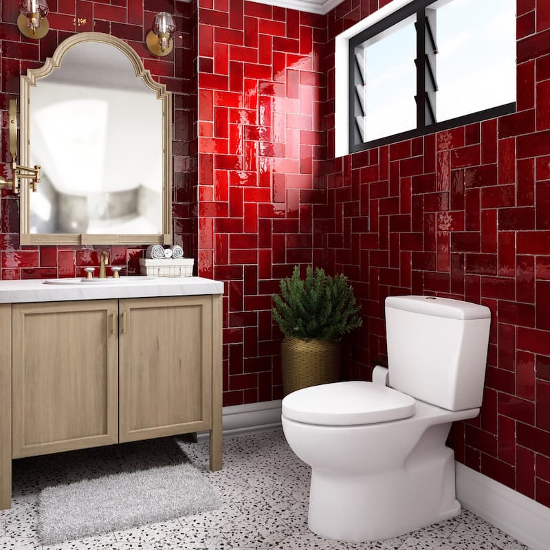 Merola Tile Viva Volcan 3" x 6" Ceramic Wall Tile - Case (32 Tiles)