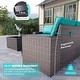 preview thumbnail 82 of 125, Kullavik 13 Pieces Outdoor Patio Furniture Set with Fire Pit Table w/ Wide Armrests