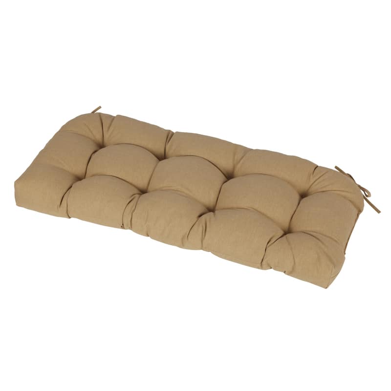Aoodor Outdoor Polyester Tufted Bench Cushion, Water-resistant & Fade-Resistant Cushion - Brown