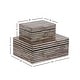 preview thumbnail 20 of 37, Mother of Pearl Handmade Geometric Box with Hinged Lid (Set of 2)