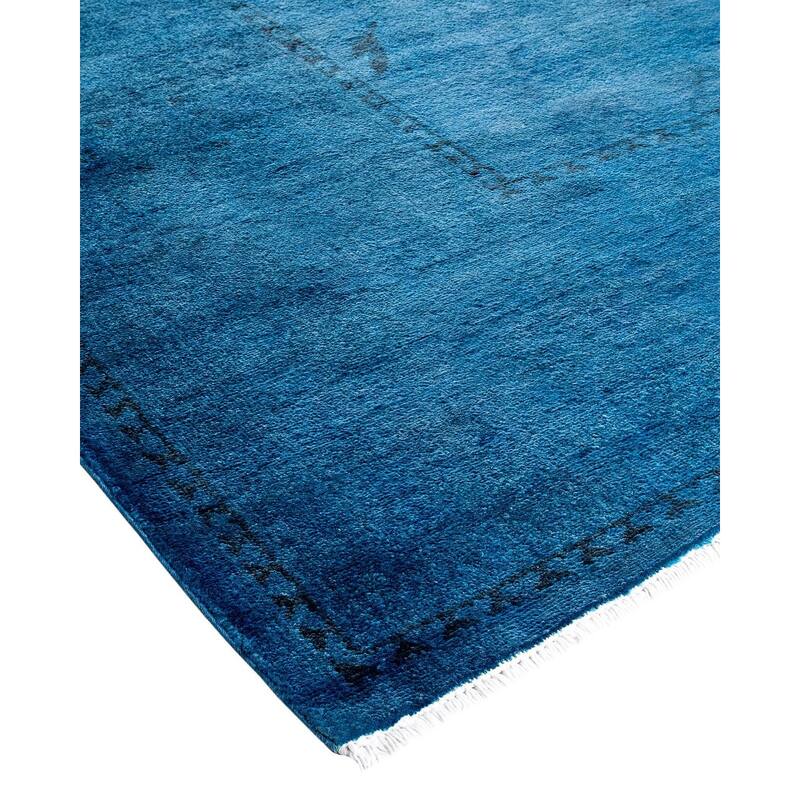Vibrance, One-of-a-Kind Hand-Knotted Area Rug - Blue, 9' 2" x 12' 0" - 9' 2" x 12' 0"