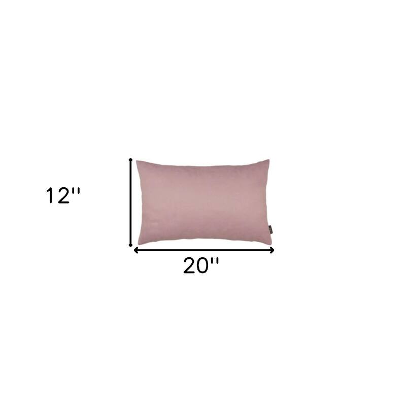 HomeRoots Set of Two 12" X 20" Light Pink Throw Pillow Covers