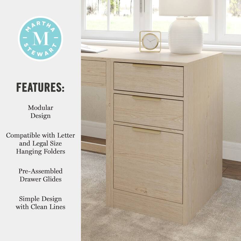Martha Stewart Home Office Modular 3 Drawer File Cabinet