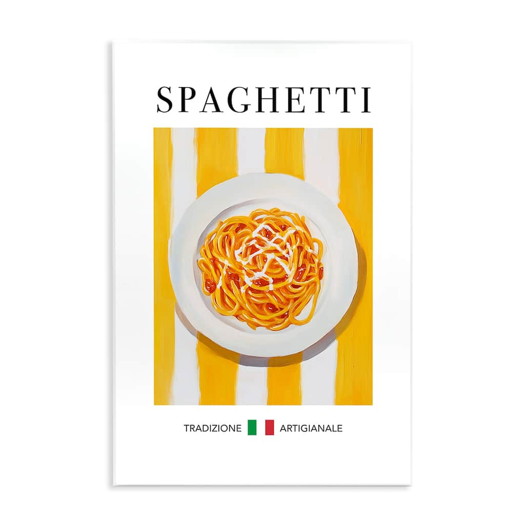 Stupell Traditional Spaghetti Pasta Wall Plaque Art Design By Andreas Magnusson