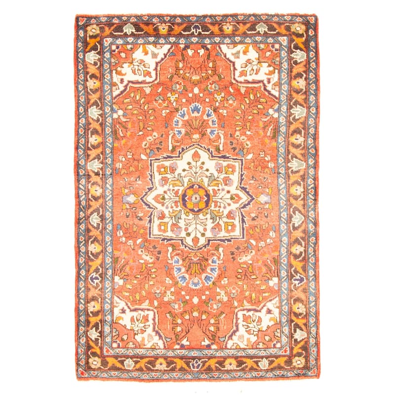 ECARPETGALLERY Hand-knotted Anadol Red Wool Rug - 3'5 x 5'2