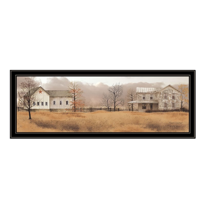 TrendyDecor4U Farmhouse "Peaceful Homestead" Framed Print Wall Art by Billy Jacobs - Rustic