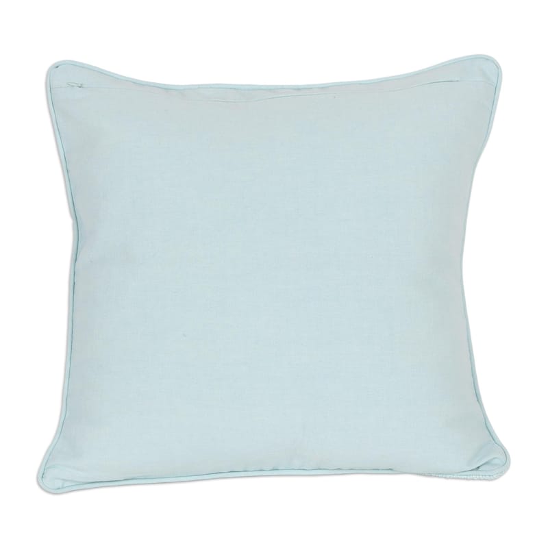 Novica Handmade Mint Elegance Cotton Cushion Covers (Pair)