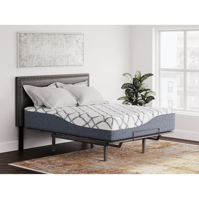 Signature Design by Ashley 14 Inch Chime Elite 2.0 White/Blue Mattress
