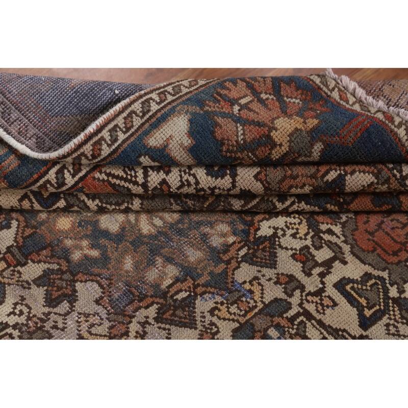Bakhtiari Persian Vintage Area Rug Handmade Bedroom Wool Carpet - 5'2" x 10'1"