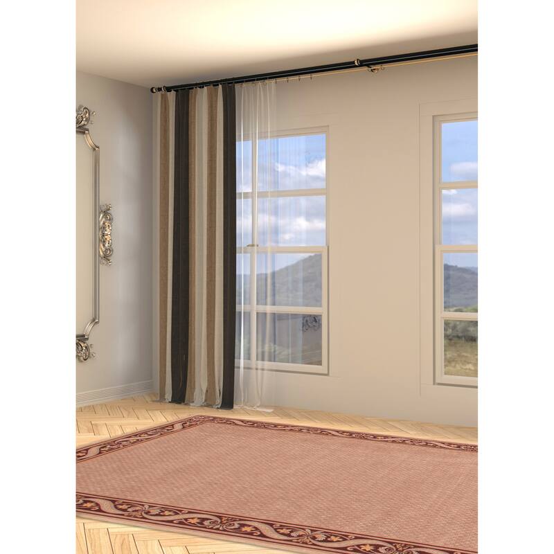 ECARPETGALLERY Machine Woven Lotus Mod Brown Chenille Rug - 5'9 x 7'9