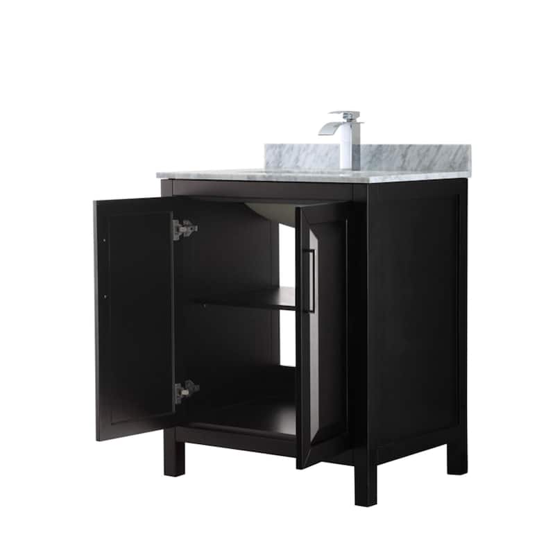 Wyndham Collection Daria 30" Free Standing Single Vanity Set with MDF