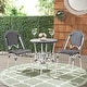 preview thumbnail 6 of 26, SAFAVIEH Outdoor Living California 3 Piece Bistro Set Navy / Navy