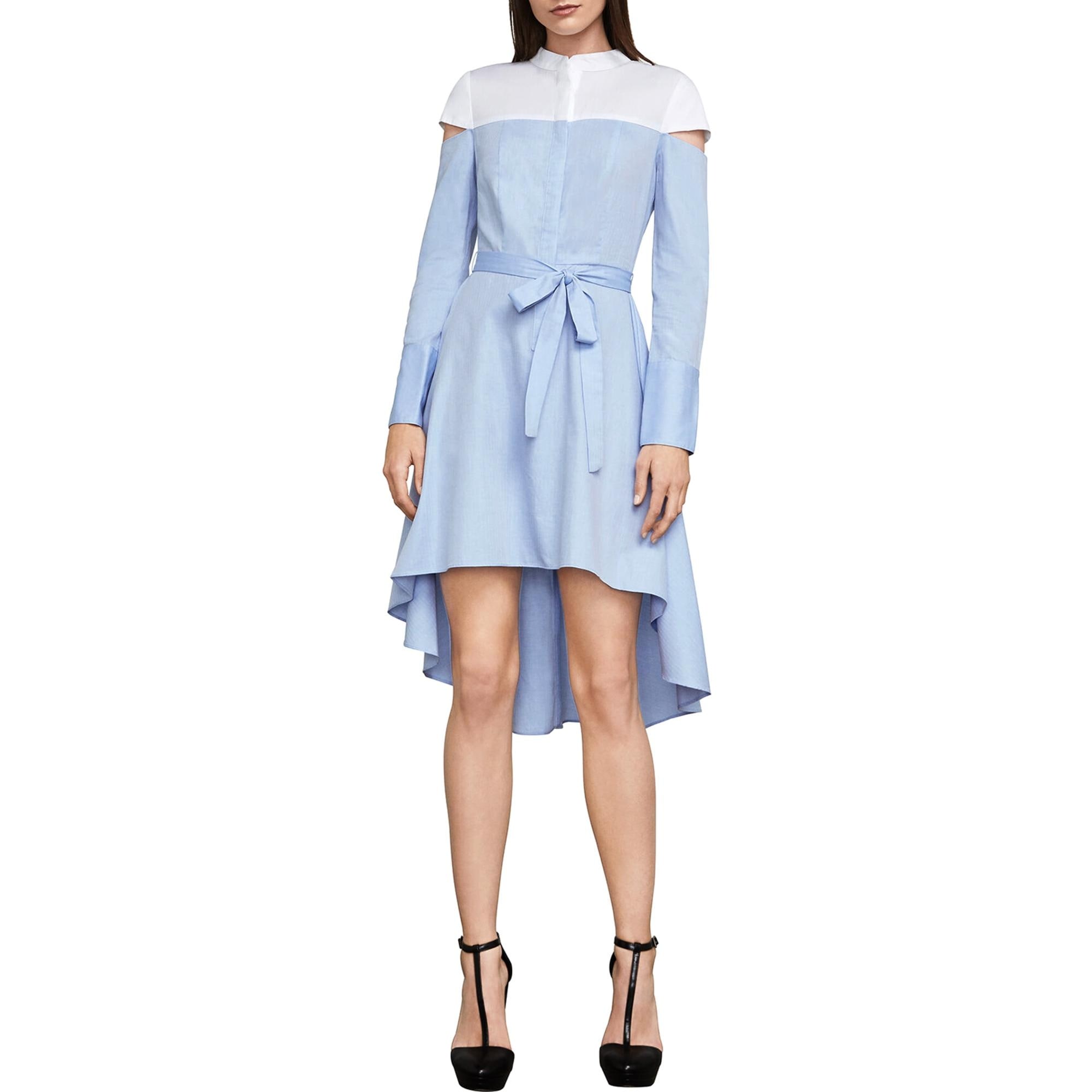 bcbg high low shirt dress