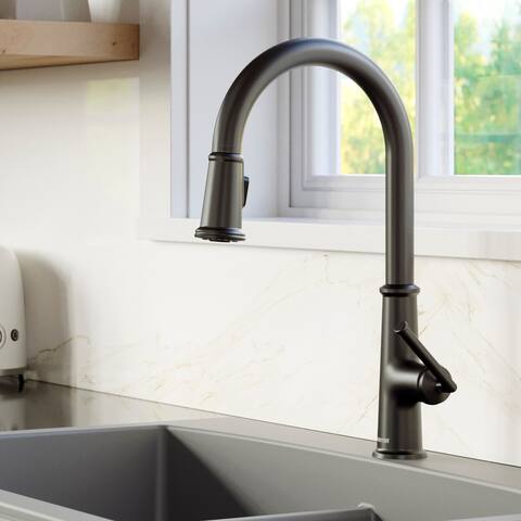 Karran Elwood One-Handle Pull Down Dual Function Sprayer Kitchen Faucet