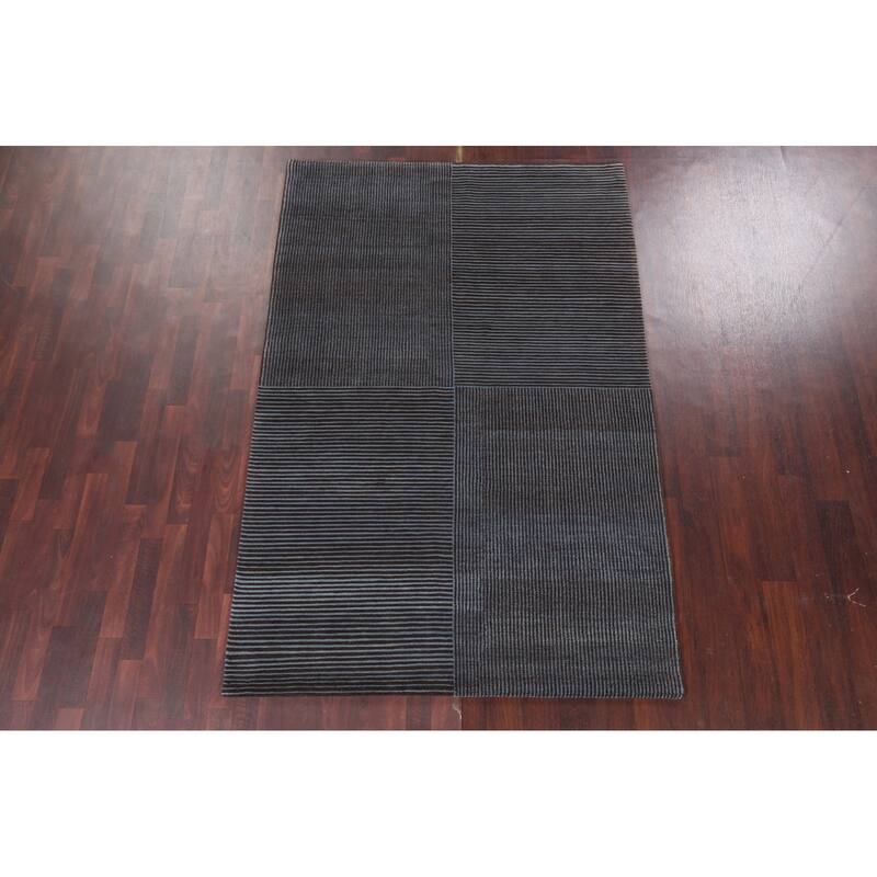 Vegetable Dye Contemporary Nepalese Oriental Area Rug Wool Handmade - 5'3" x 7'11"