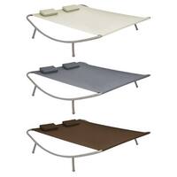 vidaXL Garden Bed with Pillow Sun Lounger Outdoor Bench
