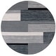 preview thumbnail 26 of 25, SAFAVIEH Odyssey Vala Modern Abstract Rug 6'7" Round - Dark Grey/Black Ivory - Round