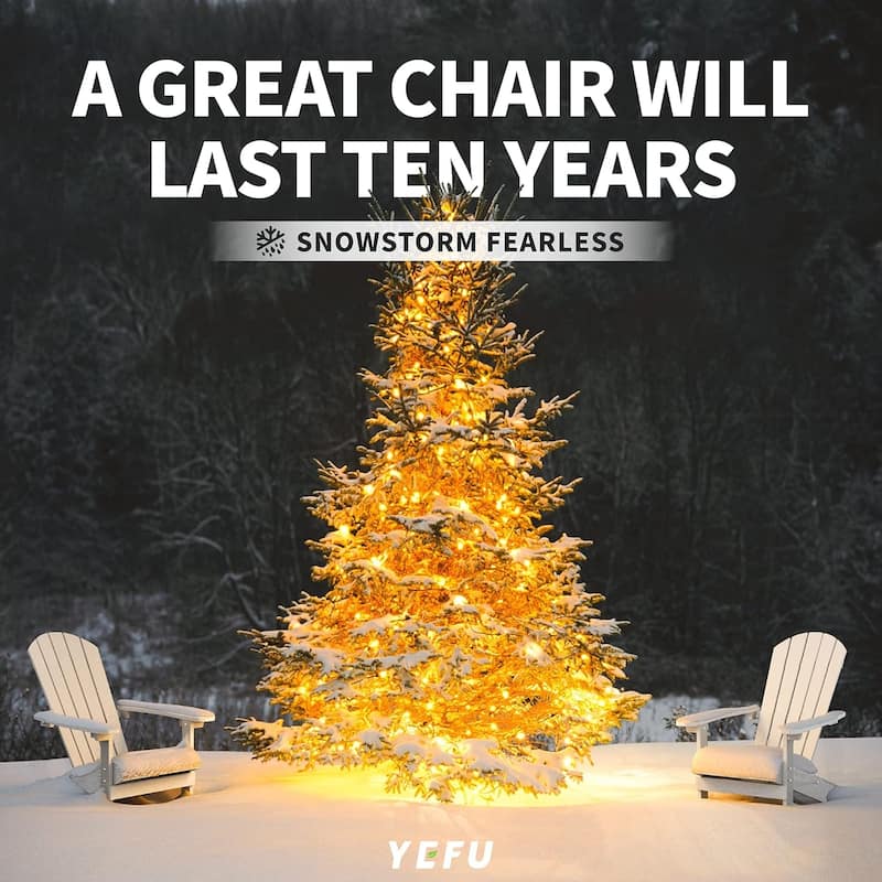 WINSOON All Weather HIPS Outdoor Plastic Adirondack Chair