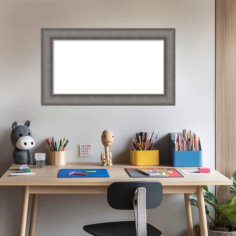 Amanti Art Burnished Concrete Framed Dry Erase Magnetic Board